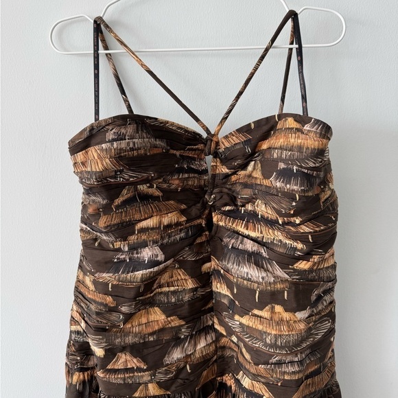 FARM RIO Shuhu Brown Sleeveless Maxi Dress - Picture 4 of 11